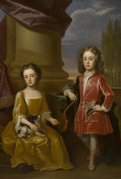 Double portrait of Dudley North and his sister, Anne by Robert Byng or Bing